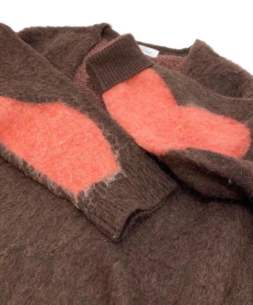 Knuth Marf（クヌースマーフ）knuth Marf (クヌースマーフ) STUDIOUS (ステュディオス) Uneck knit pullover ブラウン サイズ:FREEの古着・服飾アイテム