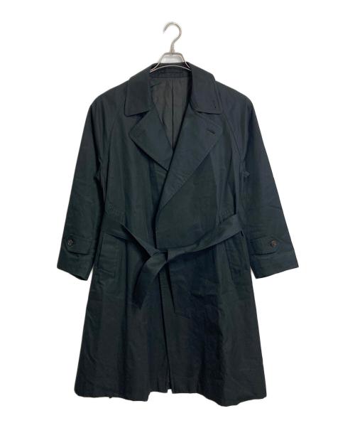 UNITED ARROWS（ユナイテッドアローズ）UNITED ARROWS (ユナイテッドアローズ) フィンクス コットン ギャバ ラップ コート　チェスターコート　アウター　ライトアウター ブラック サイズ:Mの古着・服飾アイテム