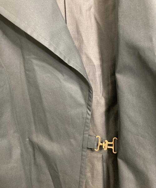 UNITED ARROWS（ユナイテッドアローズ）UNITED ARROWS (ユナイテッドアローズ) フィンクス コットン ギャバ ラップ コート　チェスターコート　アウター　ライトアウター ブラック サイズ:Mの古着・服飾アイテム