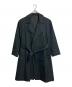 UNITED ARROWS（ユナイテッドアローズ）の古着「フィンクス コットン ギャバ ラップ コート　チェスターコート　アウター　ライトアウター」｜ブラック