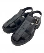 DHYANAディアーナ）の古着「ボリュームソールグルカサンダル　DRESSTERIOR 取扱　牛革　日本製」｜ブラック