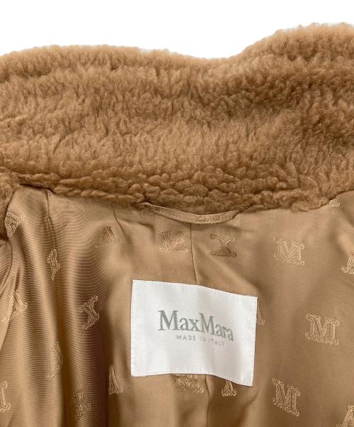 MaxMara（マックスマーラ）MaxMara (マックスマーラ) テディーベアショートジャケット　アウター　ボアジャケット　国内代理店表記あり ブラウン サイズ:36の古着・服飾アイテム