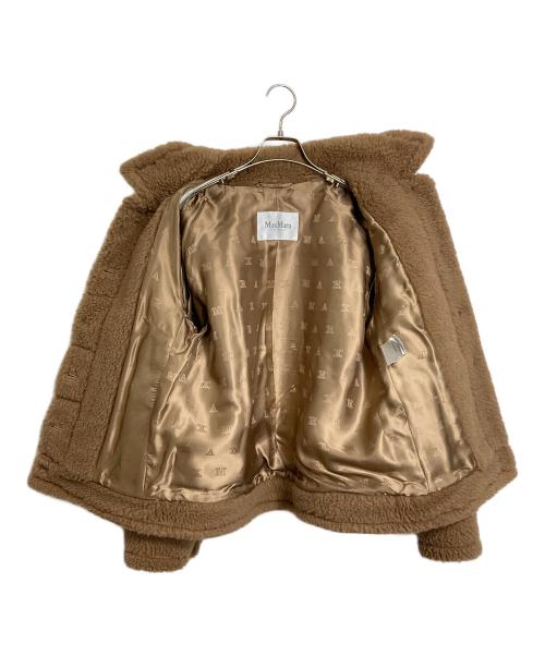 MaxMara（マックスマーラ）MaxMara (マックスマーラ) テディーベアショートジャケット　アウター　ボアジャケット　国内代理店表記あり ブラウン サイズ:36の古着・服飾アイテム