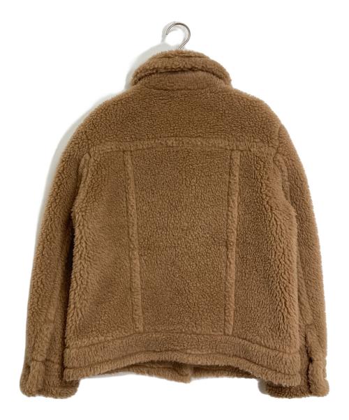 MaxMara（マックスマーラ）MaxMara (マックスマーラ) テディーベアショートジャケット　アウター　ボアジャケット　国内代理店表記あり ブラウン サイズ:36の古着・服飾アイテム