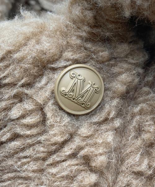 MaxMara（マックスマーラ）MaxMara (マックスマーラ) テディーベアショートジャケット　アウター　ボアジャケット　国内代理店表記あり ブラウン サイズ:36の古着・服飾アイテム