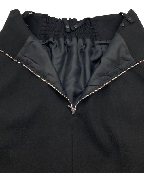 allureville（アルアバイル）allureville (アルアバイル) フロントジップサスペンダースカート　ロングスカート ブラック サイズ:2の古着・服飾アイテム