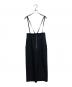 allureville（アルアバイル）の古着「フロントジップサスペンダースカート　ロングスカート」｜ブラック