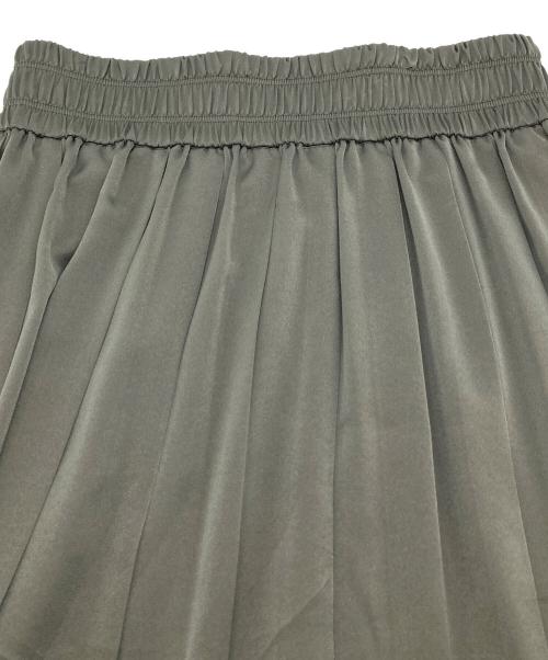 theory luxe（セオリーリュクス）theory luxe (セオリーリュクス) サテンマキシプリーツスカート　ロングワンピース　日本製 グリーン サイズ:38の古着・服飾アイテム