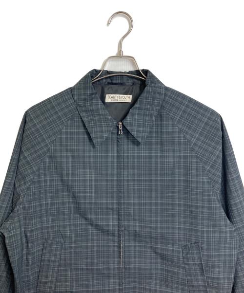 BEAUTY&YOUTH（ビューティーアンドユース）BEAUTY&YOUTH (ビューティーアンドユース) アブストラクト チェック ジップ ブルゾン グレー サイズ:M 未使用品の古着・服飾アイテム