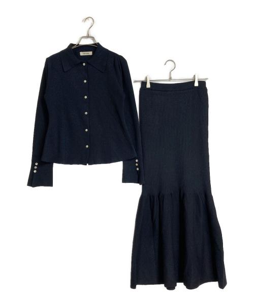 COCODEAL（ココディール）COCODEAL (ココディール) ラメニットセットアップ ネイビー サイズ:2の古着・服飾アイテム