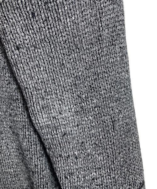 ISAMU KATAYAMA BACKLASH（イサムカタヤマ・バックラッシュ）ISAMU KATAYAMA BACKLASH (イサムカタヤマ・バックラッシュ) 顔料プリント加工 ニット　長袖ニット　デザインニット グレー サイズ:Sの古着・服飾アイテム