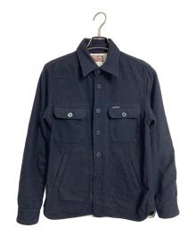 BLUE BLUE（ブルーブルー）の古着「メルトンシャツジャケット　長袖シャツ　日本製」｜ネイビー