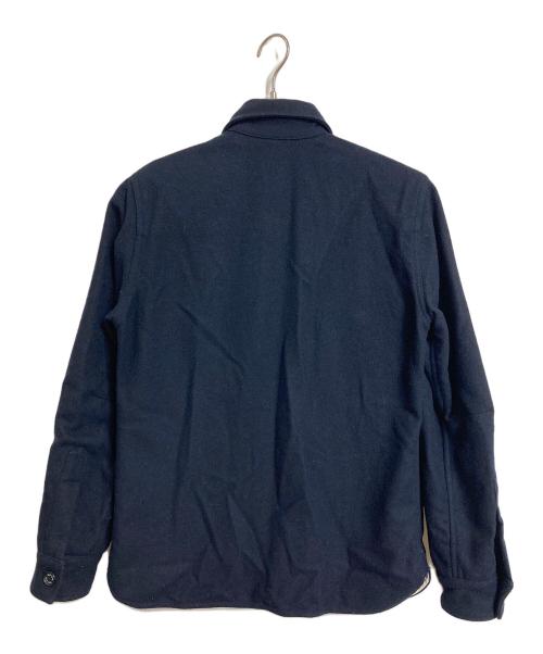 BLUE BLUE（ブルーブルー）BLUE BLUE (ブルーブルー) メルトンシャツジャケット　長袖シャツ　日本製 ネイビー サイズ:2の古着・服飾アイテム