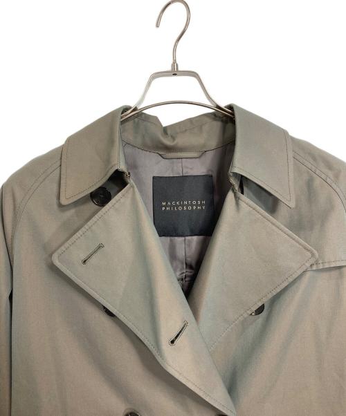 MACKINTOSH PHILOSOPHY（マッキントッシュ フィロソフィー）MACKINTOSH PHILOSOPHY (マッキントッシュ フィロソフィー) トレンチコート ビジネスウェア アウター　ライトアウター　タマムシ色　日本製 カーキ サイズ:38の古着・服飾アイテム