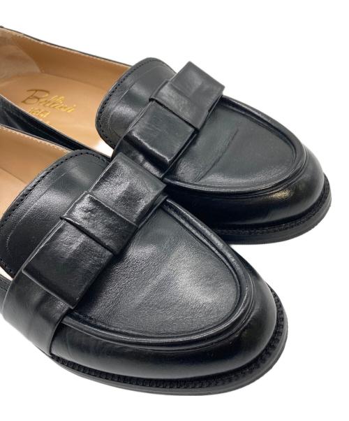 DIEGO BELLINI（ディエゴベリーニ）DIEGO BELLINI (ディエゴベリーニ) リボンローファー レザーローファー ブラック サイズ:38の古着・服飾アイテム