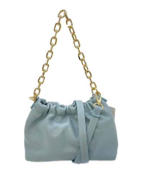 M ROSE（エムローズ）M Rose (エムローズ) レザーポシェット/ショルダーバッグ スカイブルー サイズ:実寸参照の古着・服飾アイテム