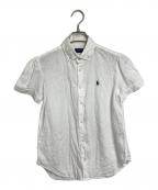 POLO RALPH LAURENポロ・ラルフローレン）の古着「リネンシャツ　半袖シャツ　」｜ホワイト