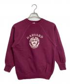 Championチャンピオン）の古着「【古着】70’Sヴィンテージラグランスリーブスウェット　70年代　USA製 HARVARD バータグ　アメリカ製」｜ボルドー