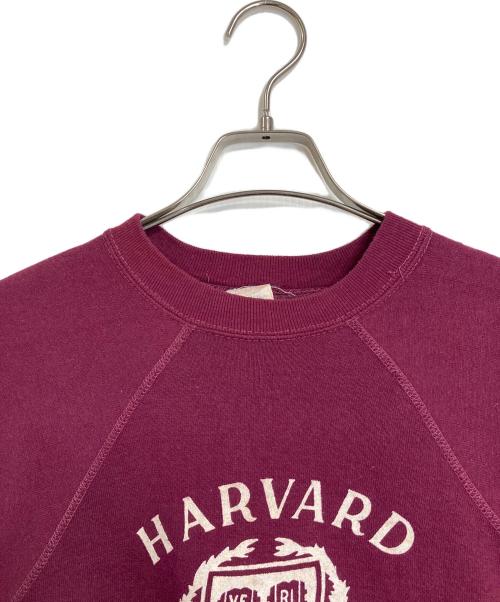 Champion（チャンピオン）Champion (チャンピオン) 【古着】70’Sヴィンテージラグランスリーブスウェット　70年代　USA製 HARVARD バータグ　アメリカ製 ボルドー サイズ:Mの古着・服飾アイテム