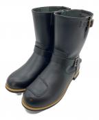 WILD WINGワイルドウィング）の古着「イーグル バイク ブーツ　牛革　カウレザー　メンズ靴」｜ブラック