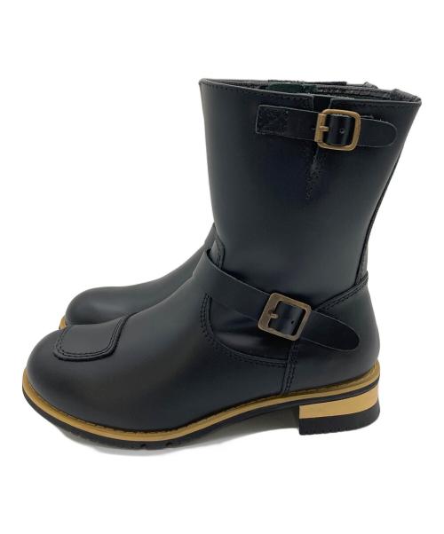 WILD WING（ワイルドウィング）WILD WING (ワイルドウィング) イーグル バイク ブーツ　牛革　カウレザー　メンズ靴 ブラック サイズ:24.5cmの古着・服飾アイテム