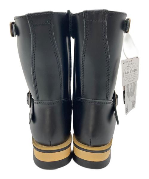 WILD WING（ワイルドウィング）WILD WING (ワイルドウィング) イーグル バイク ブーツ　牛革　カウレザー　メンズ靴 ブラック サイズ:24.5cmの古着・服飾アイテム