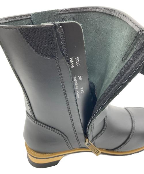 WILD WING（ワイルドウィング）WILD WING (ワイルドウィング) イーグル バイク ブーツ　牛革　カウレザー　メンズ靴 ブラック サイズ:24.5cmの古着・服飾アイテム