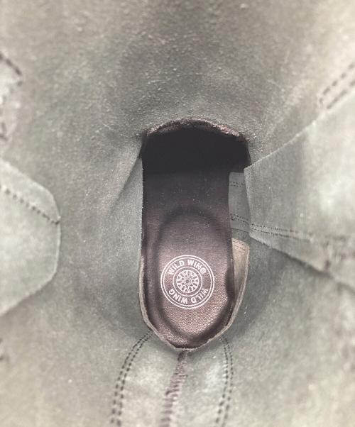 WILD WING（ワイルドウィング）WILD WING (ワイルドウィング) イーグル バイク ブーツ　牛革　カウレザー　メンズ靴 ブラック サイズ:24.5cmの古着・服飾アイテム