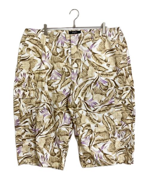 SEAN JOHN（ショーンジョン）SEAN JOHN (ショーンジョン) 【古着】バギークロップドカーゴパンツ 総柄パンツ  ジップフライパンツ クロップドパンツ ベージュ×パープル サイズ:40の古着・服飾アイテム