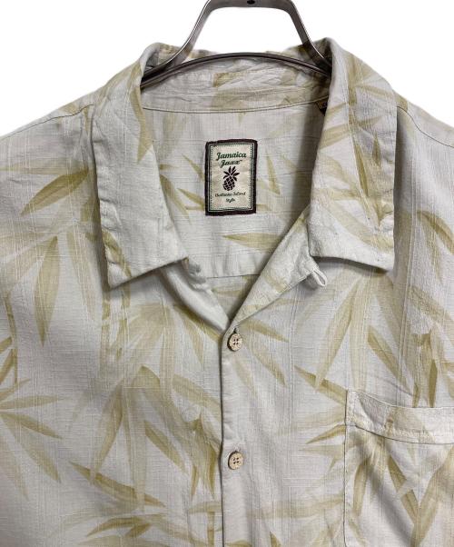 JAMAICA JAXX（ジャマイカ ジャックス）JAMAICA JAXX (ジャマイカ ジャックス) 【古着】アロハシャツ シルクシャツ　半袖シャツ　総柄 ベージュ サイズ:XXLの古着・服飾アイテム
