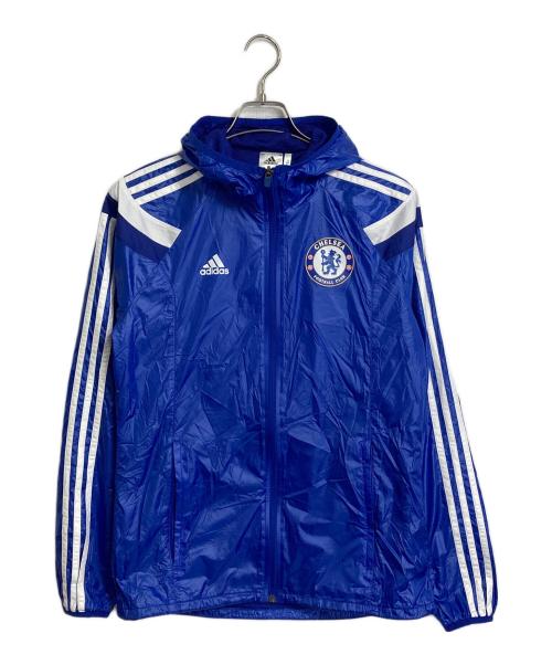 adidas（アディダス）adidas (アディダス) チェルシー 14/15 ホーム レプリカアンセムジャケット　ジップアップジャケット ナイロンジャケット スポーツウェア ブルー サイズ:Mの古着・服飾アイテム