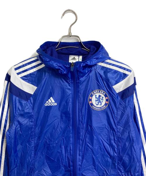 adidas（アディダス）adidas (アディダス) チェルシー 14/15 ホーム レプリカアンセムジャケット　ジップアップジャケット ナイロンジャケット スポーツウェア ブルー サイズ:Mの古着・服飾アイテム