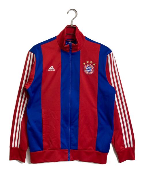 adidas（アディダス）adidas (アディダス) FC BAYERN MUNCHEN FCバイエルン・ミュンヘン トラックジャケット ジップジャケット　 レッド×ブルーの古着・服飾アイテム