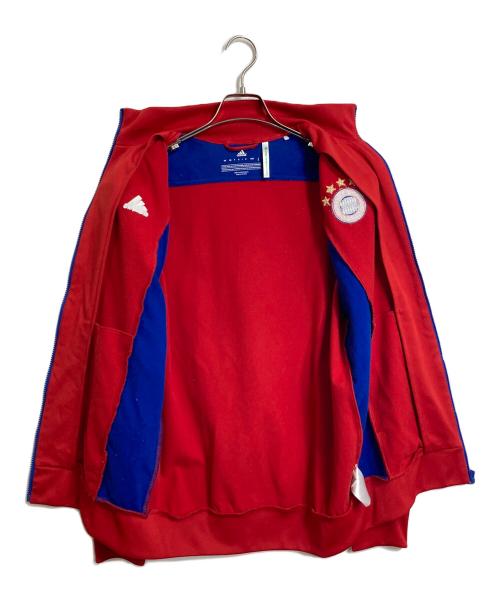 adidas（アディダス）adidas (アディダス) FC BAYERN MUNCHEN FCバイエルン・ミュンヘン トラックジャケット ジップジャケット　 レッド×ブルーの古着・服飾アイテム