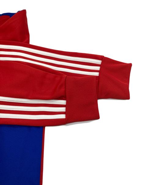 adidas（アディダス）adidas (アディダス) FC BAYERN MUNCHEN FCバイエルン・ミュンヘン トラックジャケット ジップジャケット　 レッド×ブルーの古着・服飾アイテム