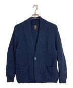 BATONERバトナ―）の古着「片畦ショールカーディガン　カーディガン」｜ネイビー