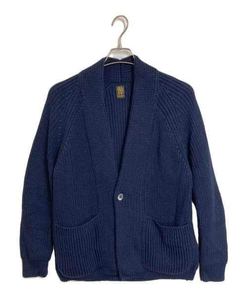 BATONER（バトナ―）BATONER (バトナ―) 片畦ショールカーディガン　カーディガン ネイビー サイズ:2の古着・服飾アイテム