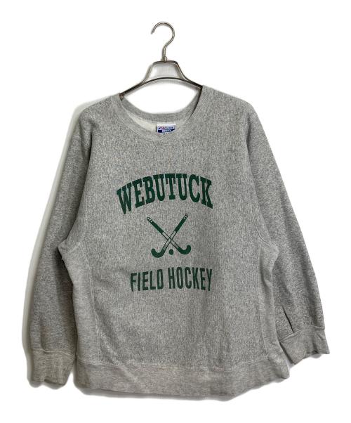 Hanes（ヘインズ）Hanes (ヘインズ) 【古着】80-90’s BEEFYプリントスウェット USA製  カレッジロゴ WEBUTUCK FIELD HOCKEY 80年代　９０年代 グレー サイズ:Lの古着・服飾アイテム