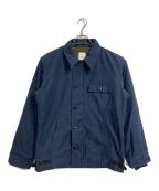 HOUSTONヒューストン）の古着「【古着】A-2デッキジャケット　アウター　日本製」｜ネイビー