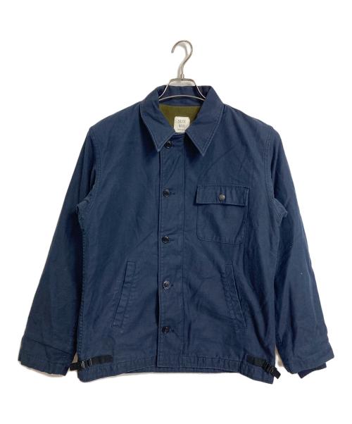 HOUSTON（ヒューストン）HOUSTON (ヒューストン) 【古着】A-2デッキジャケット　アウター　日本製 ネイビー サイズ:40Rの古着・服飾アイテム