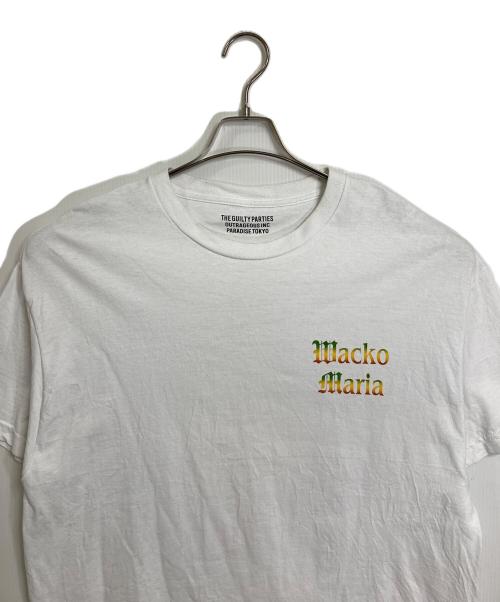 WACKO MARIA（ワコマリア）WACKO MARIA (ワコマリア) 22SS ラスタカラーロゴ Tシャツ マリア像 プリントTシャツ ホワイト ラスタ サイズ:XLの古着・服飾アイテム