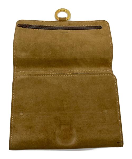 LOEWE（ロエベ）LOEWE (ロエベ) 三つ折り財布/アナグラムスエード ブラウン サイズ:実寸参照の古着・服飾アイテム