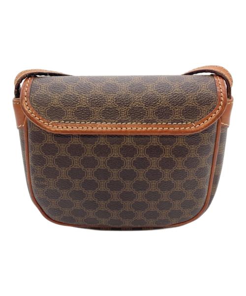 CELINE（セリーヌ）CELINE (セリーヌ) マカダム柄ミニショルダーバッグ ポシェット ブラウン サイズ:実寸参照の古着・服飾アイテム