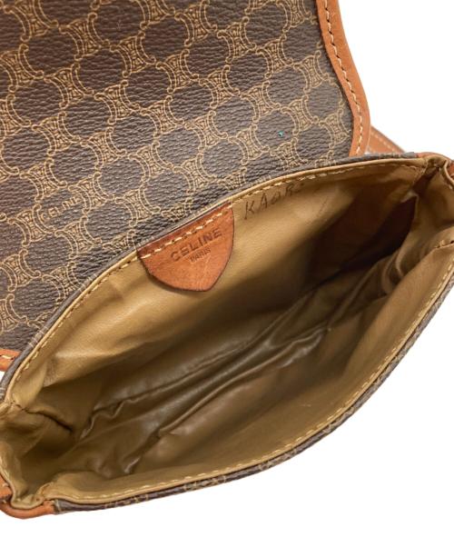 CELINE（セリーヌ）CELINE (セリーヌ) マカダム柄ミニショルダーバッグ ポシェット ブラウン サイズ:実寸参照の古着・服飾アイテム