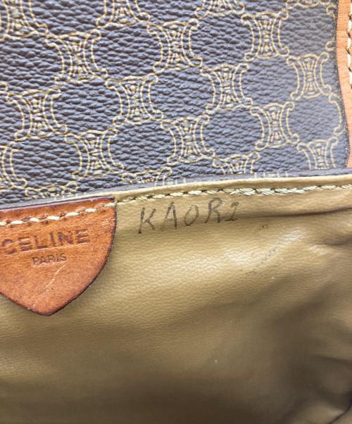 CELINE（セリーヌ）CELINE (セリーヌ) マカダム柄ミニショルダーバッグ ポシェット ブラウン サイズ:実寸参照の古着・服飾アイテム