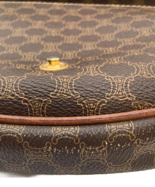 CELINE（セリーヌ）CELINE (セリーヌ) マカダム柄ミニショルダーバッグ ポシェット ブラウン サイズ:実寸参照の古着・服飾アイテム
