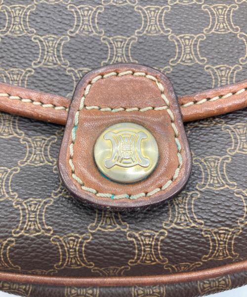 CELINE（セリーヌ）CELINE (セリーヌ) マカダム柄ミニショルダーバッグ ポシェット ブラウン サイズ:実寸参照の古着・服飾アイテム