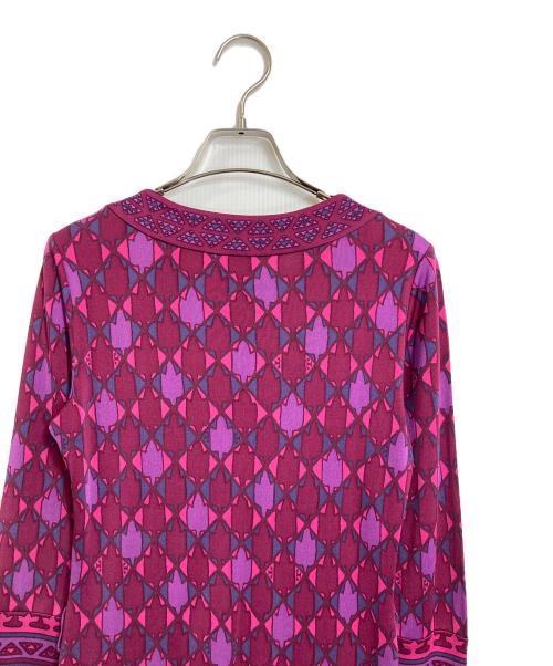 TORY BURCH（トリーバーチ）TORY BURCH (トリーバーチ) 総柄シルクワンピース ピンク サイズ:XSの古着・服飾アイテム