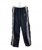 adidasアディダス）の古着「【古着】ナイロンパンツ　ラインパンツ　 万国旗タグ」｜ブラック