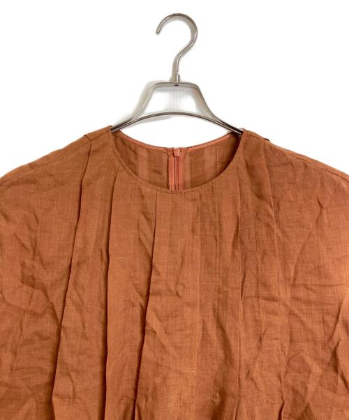 自由区（ジユウク）自由区 (ジユウク) ラミーローン ワンピース ブラウン サイズ:46 未使用品の古着・服飾アイテム